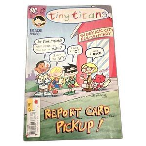 Tiny Titans #8 – “Report Card Pickup” DC Comics – Fun Kids Superhero Comic